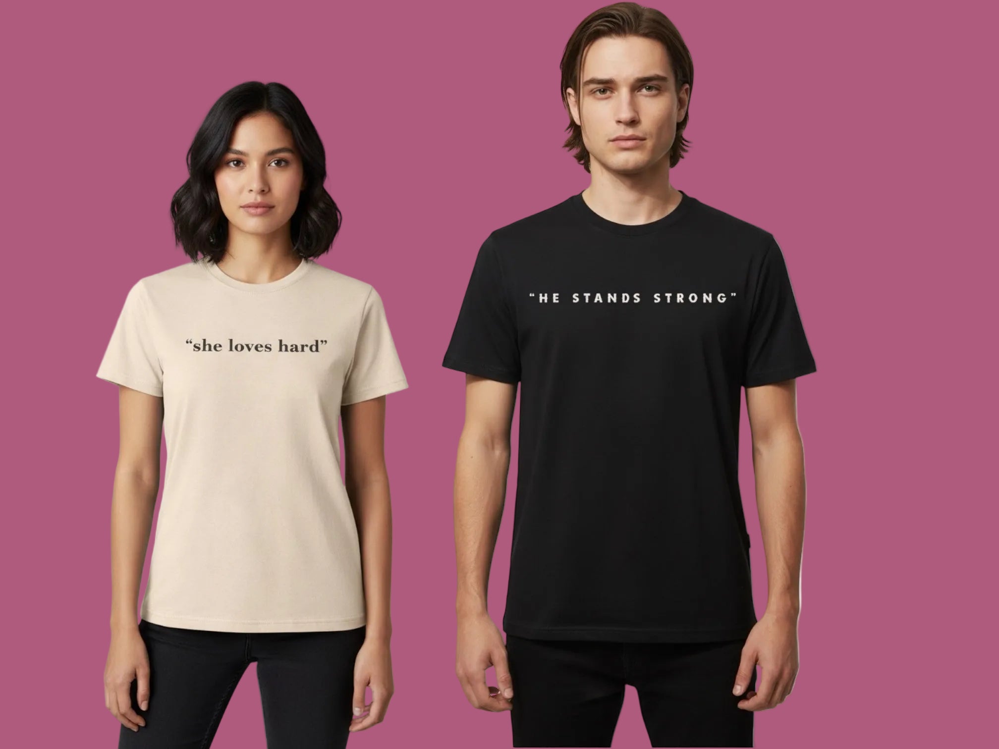 Valentine’s Day Couple Bundle – 2 T-Shirts & 2 Mugs | WAR Apparel